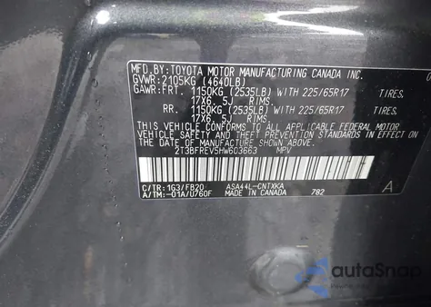 2017 Toyota Rav4 Le from USA, damaged, VIN 2T3BFREV5HW603663